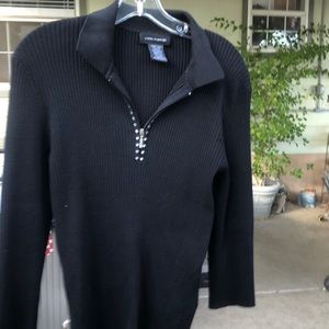 Cable and gauge sweater